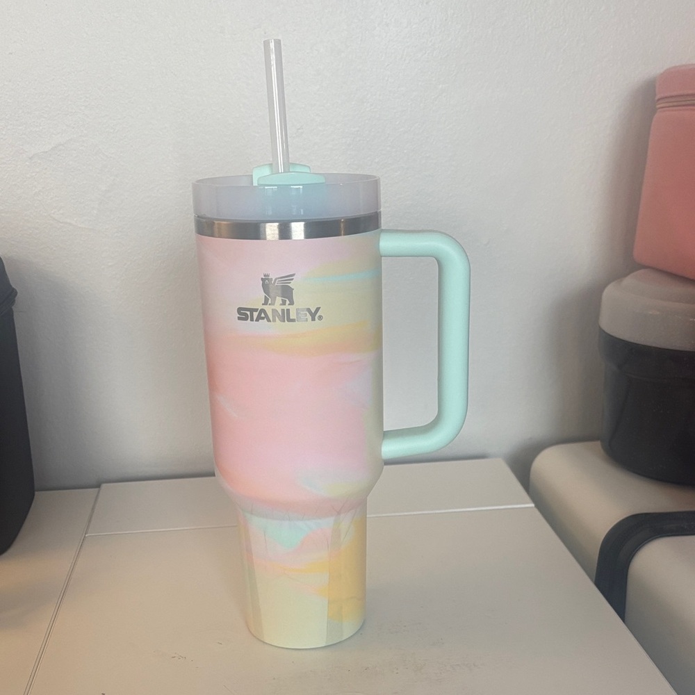 Stanley Multicolor Tumbler with Handle and Straw